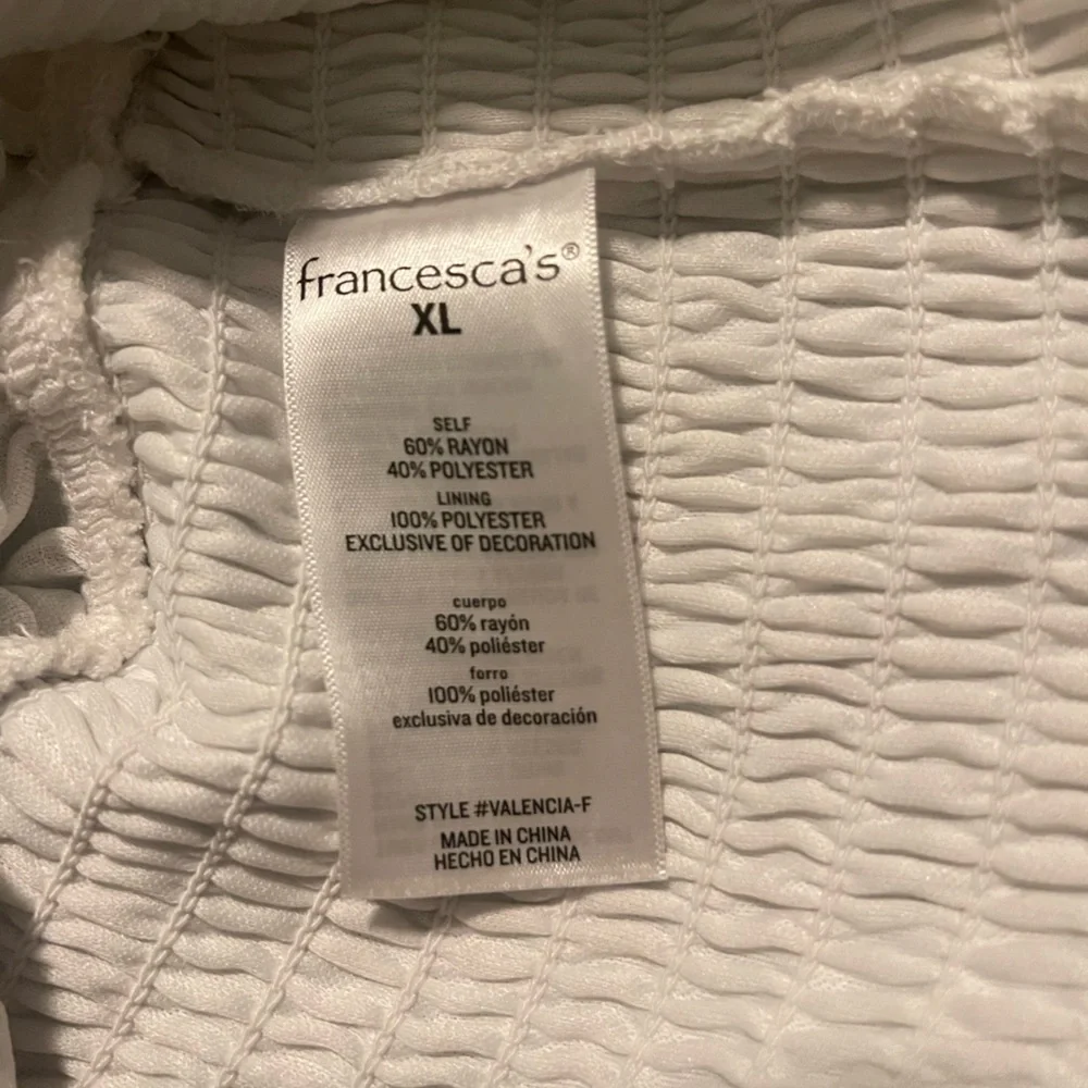 Francesca's White Ruffle Tank Top - Picture 4 of 4